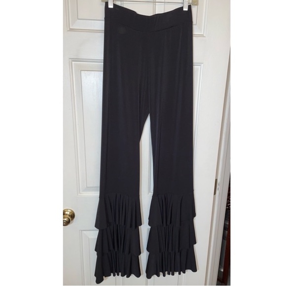 NWOT Julian Chang 3 tier Black Ruffled pants - Picture 5 of 13